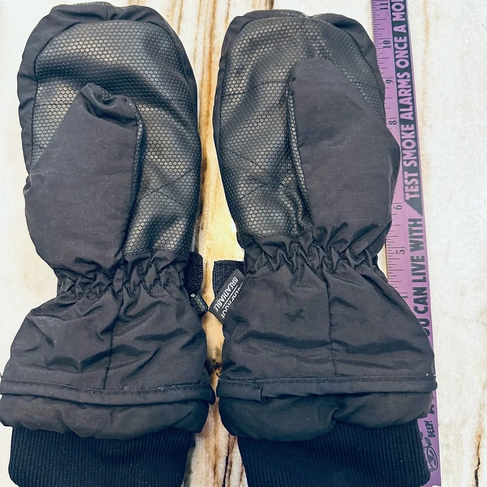 Seirus Boys Girls Kids Youth Mittens Black Waterproof Breathable Warm